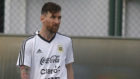 Leo Messi, durante un entrenamiento con Argentina.