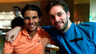 Nadal y Gasol, en el restaurante de Roland Garros