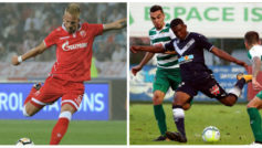 Racic, del Estrella Roja, y Youssouf, del Girondins. / Fotos webs...
