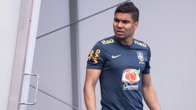Casemiro attends his team&apos;s training session