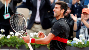 Novak Djokovic celebran una victoria