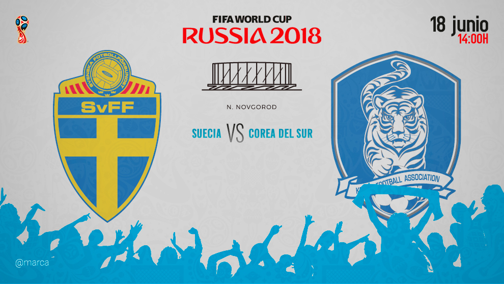 Suecia vs Corea del Sur - 18 Junio - 14:00 horas