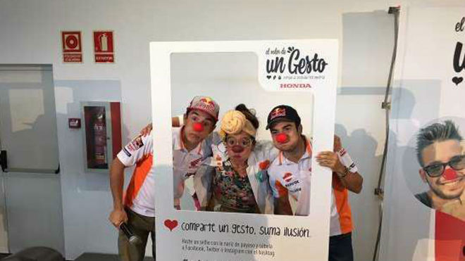 Mrquez y Pedrosa, en el acto solidario de Honda en Santa Perpetua