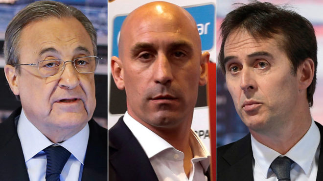 Florentino, Rubiales and Lopetegui,