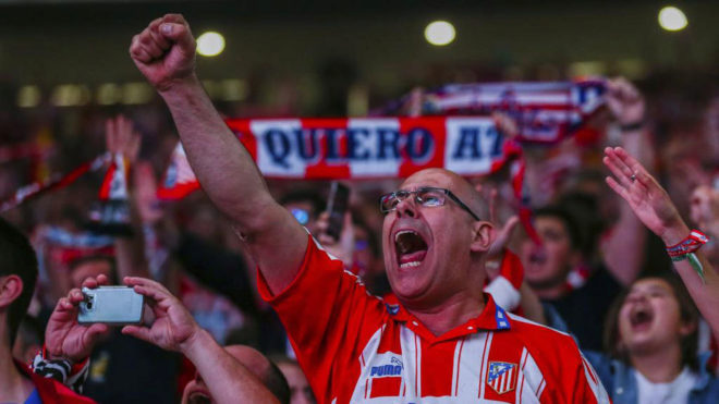 Atletico Madrid fans ready to go again.