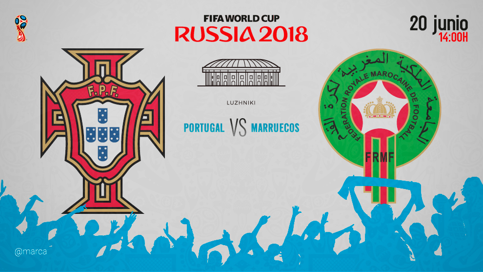 Partido del Grupo B del Mundial de Rusia Portugal vs Marruecos el...
