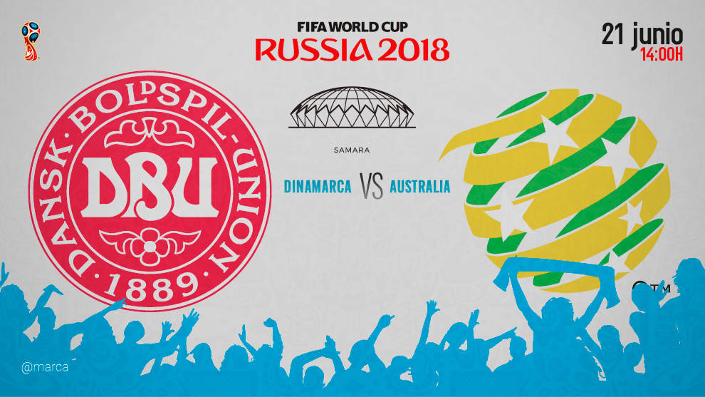 Partido Dinamarca vs Australia en el Mundial de Rusia 2018