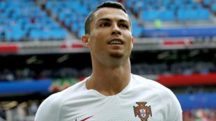 Cristiano Ronaldo, en el partido contra Marruecos.