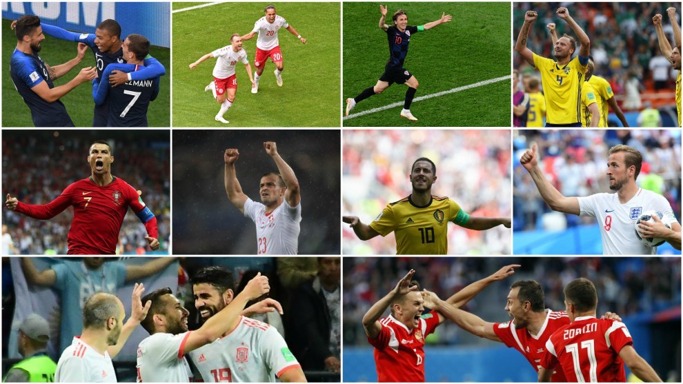 Diez selecciones europeas, en los octavos de final de Rusia 2018