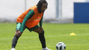 Gelson Martins, en un entrenamiento con Portugal.