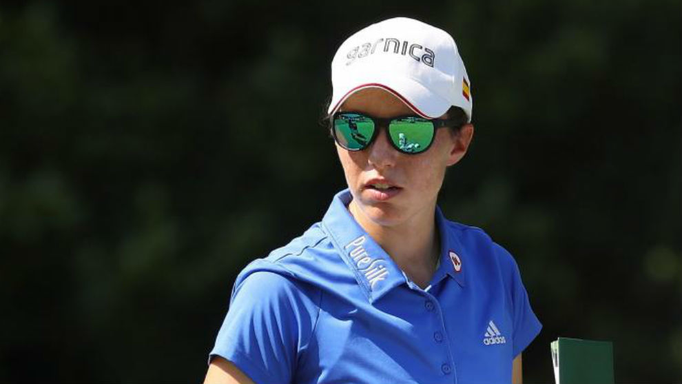 Carlota Ciganda, durante la segunda jornada del PGA Championship.
