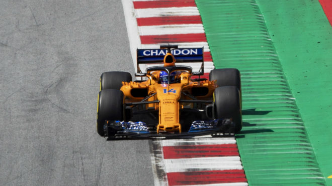 Alonso, durante el GP de Austria.
