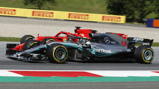 Hamilton y Vettel.