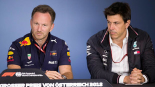 Christian Horner y Toto Wolff.