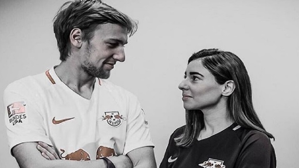 Forsberg y su mujer, en una imagen del Instagram del futbolista.