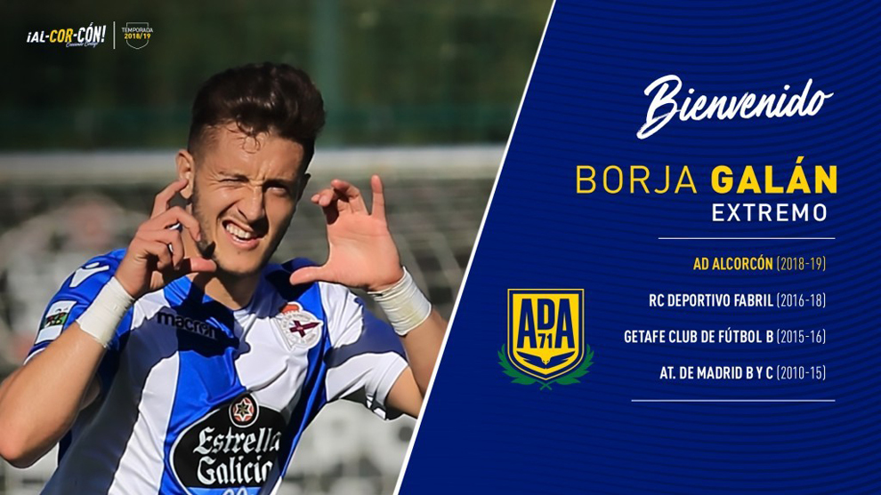 Borja Galn celebra un gol con el Deportivo Fabril, su club de...