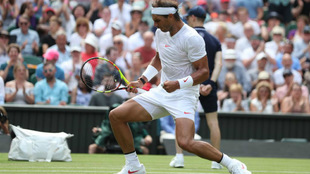 Rafael Nadal celebra un punto durante su encuentro de segunda ronda