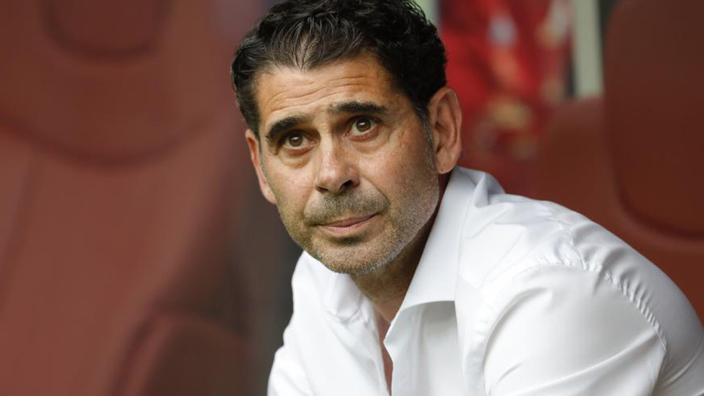 Hierro, during the game between Russia and Spain
