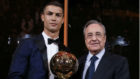 Cristiano Ronaldo y Florentino Prez, en el ltimo Baln de Oro.