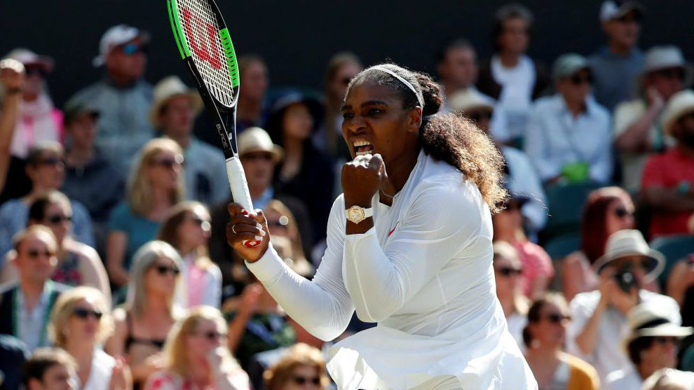 Serena celebra el triunfo