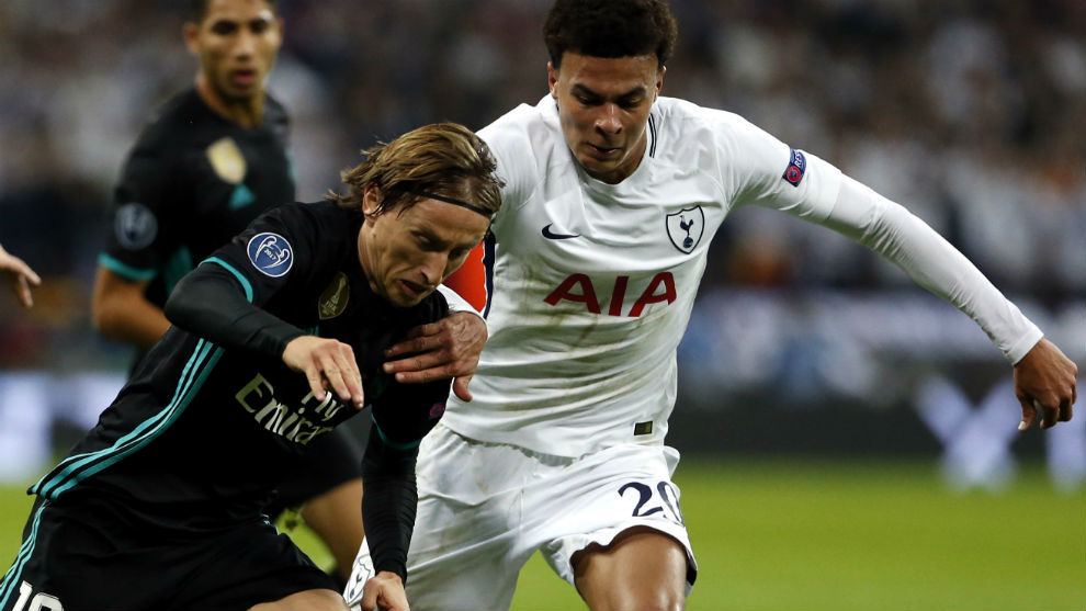 Modric y Dele Alli en un reciente Tottenham-Real Madrid.