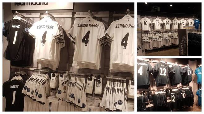 La tienda del Madrid, sin la foto de Cristiano.
