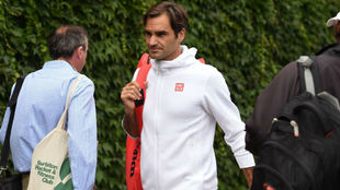 Federer, saiendo de las pistas Aorangi