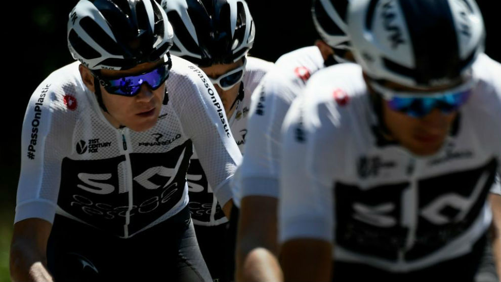 Chris Froome durante la quinta etapa del Tour de Francia.