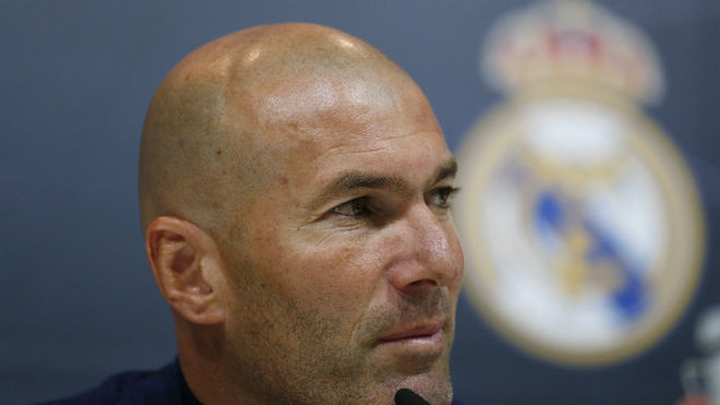 Zinedine Zidane, en la rueda de prensa de su despedida.