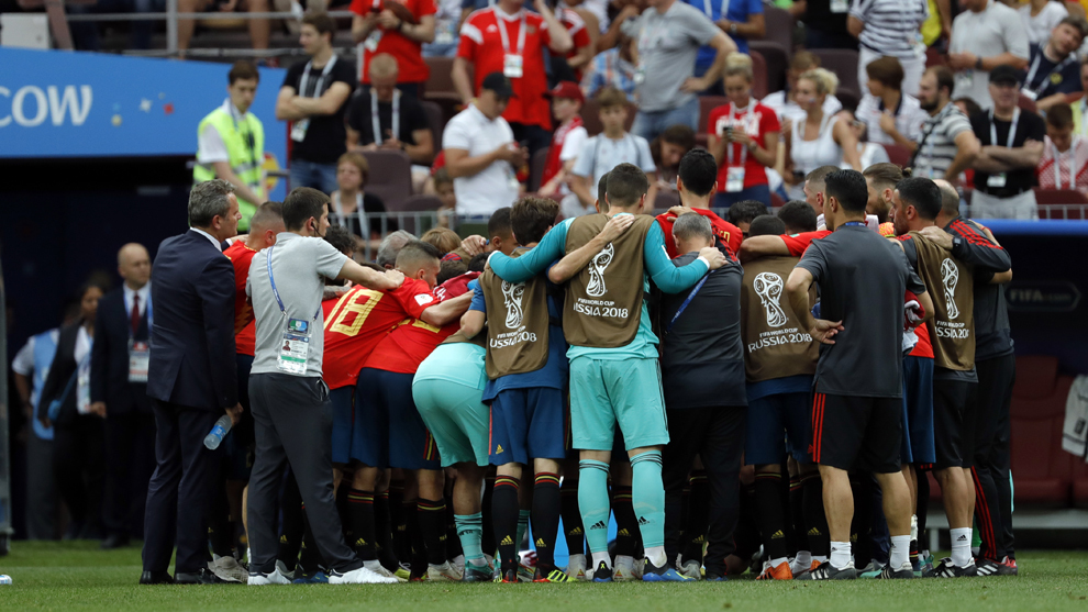 España en el partido de octavos del Mundial de Rusia
