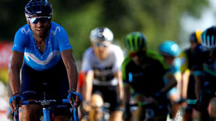 Valverde durante la sexta etapa del Tour de Francia.