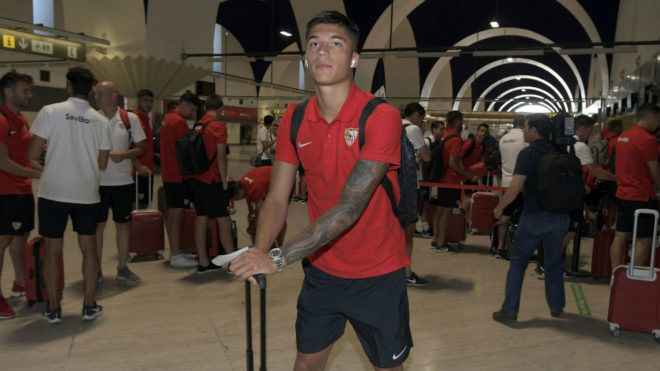 Joaqun Correa, en el aeropuerto de Sevilla hace unos das.