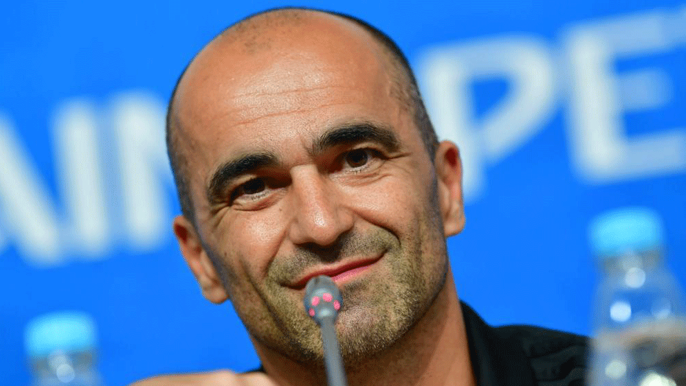 Roberto Martinez holds a press conference at the Saint Petersburg...
