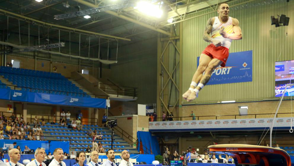 Nstor Abad, en la prueba de salto de los Juegos Mediterrneos de...