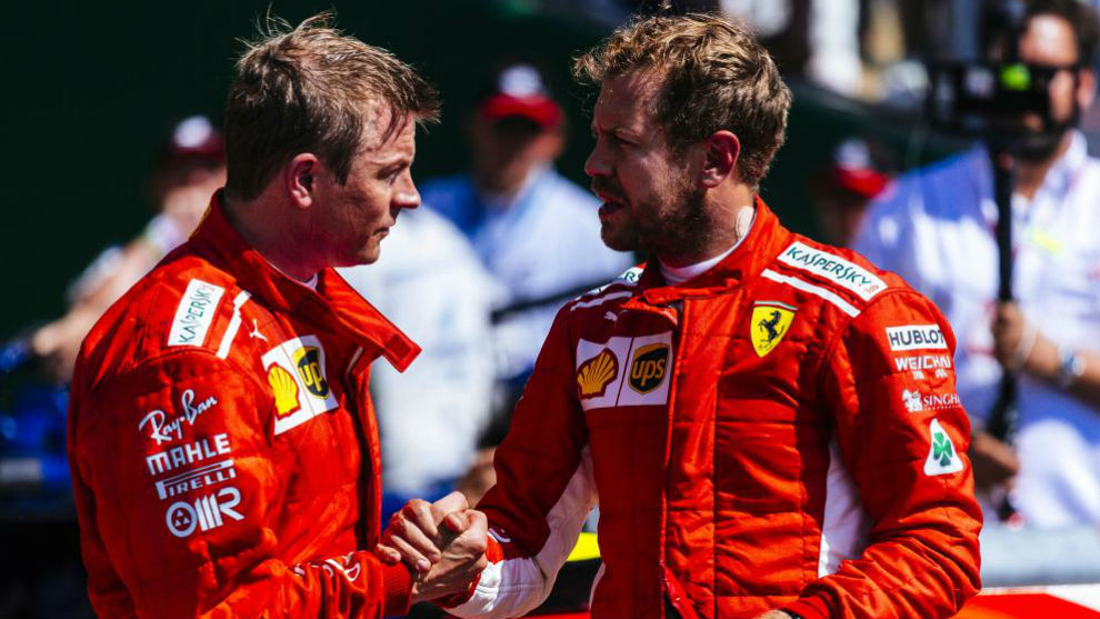 Kimi Raikkonen and Sebastian Vettel
