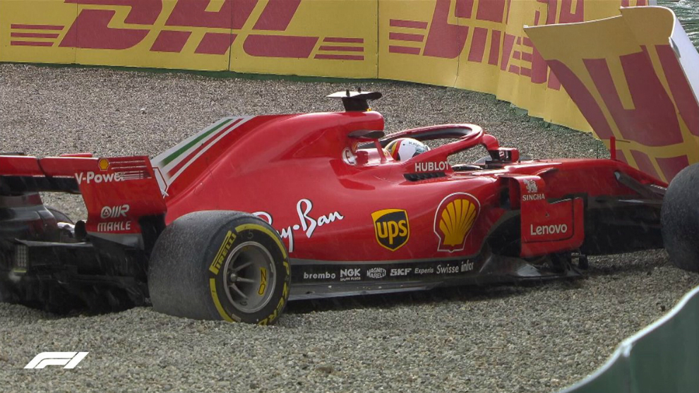 Vettel, K.O., en el GP de Alemania.