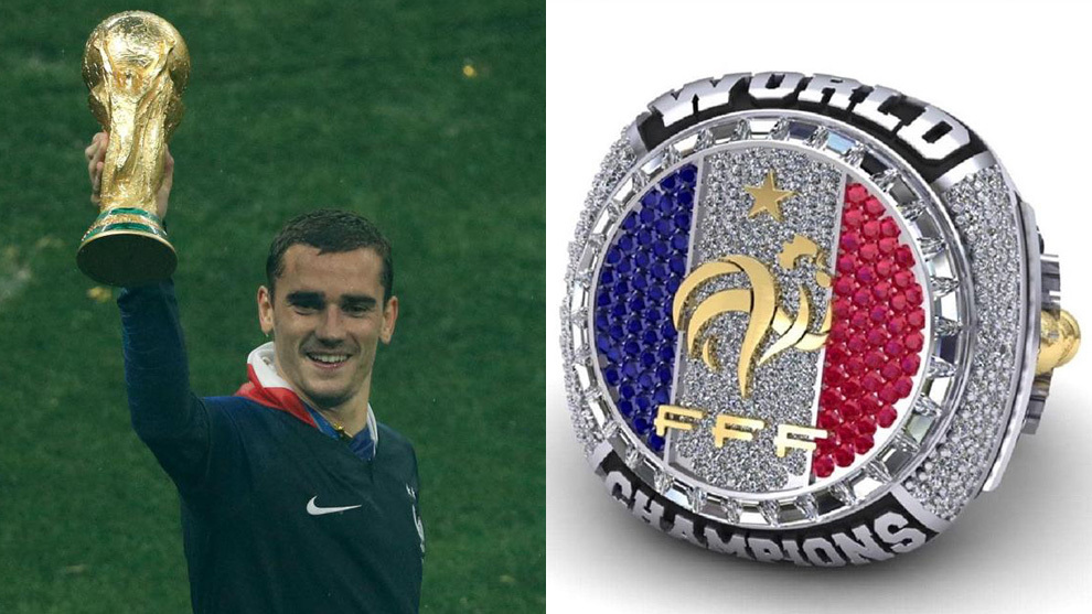 Antoine Griezmann and the world champions ring
