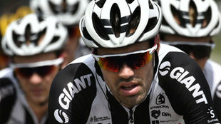 Tom Dumoulin durante el Tour de Francia.