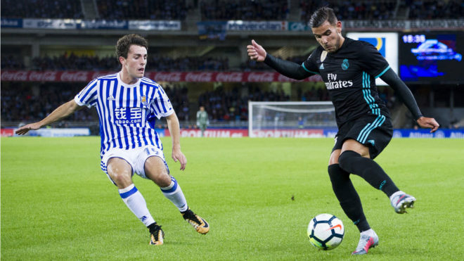 France Theo Hernandez against Real Sociedad in 2018