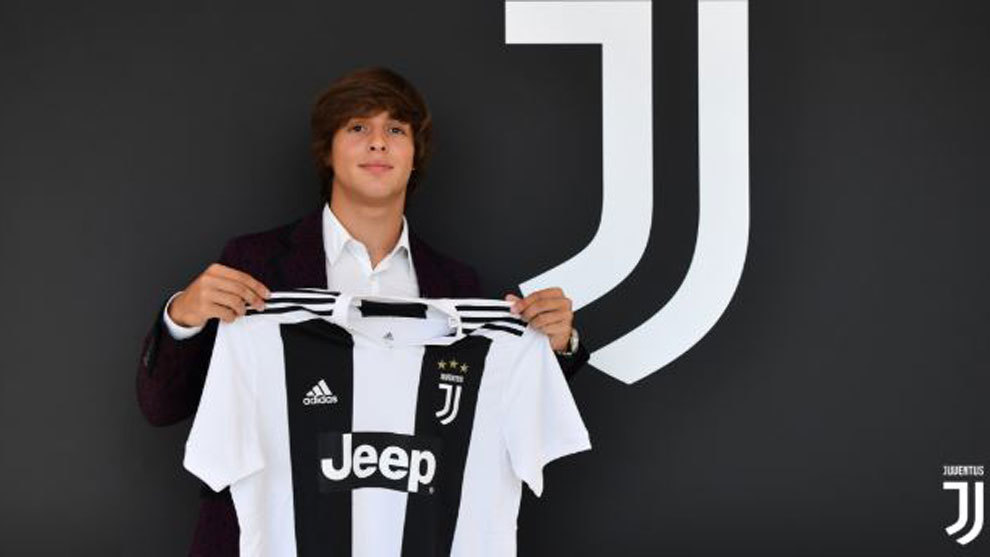 Pablo Moreno, con la camiseta de la Juventus