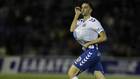 Juan Villar celebra un gol en el Heliodoro Rodrguez Lpez esta...