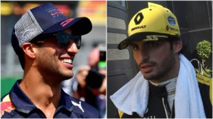 Ricciardo y Sainz.