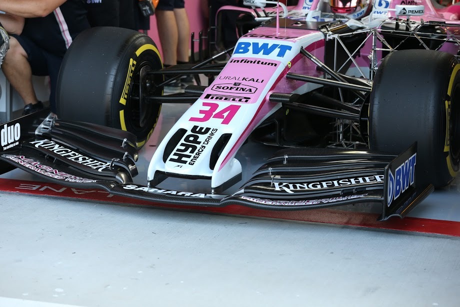 AlerÃ³n delantero del coche de Nicholas Latifi, Force India