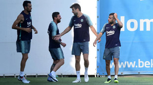Busquets, Messi, Piqu y Alba de vuelta a los entrenamientos