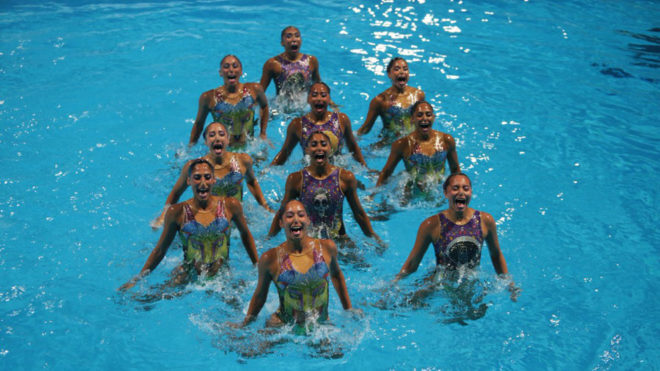 El equipo de nado sincronizado se lleva un oro más en Barranquilla...