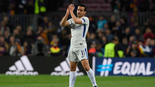 Pedro reacts at the end of the round of sixteen second leg against FC...