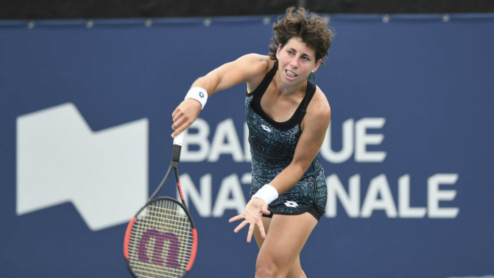 Carla Surez, durante el torneo de Montreal