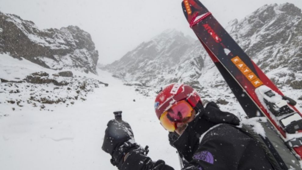 Aymar Navarro a punto de dejar las mejores trazas en la nieve andina