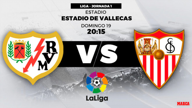 Partido entre el Rayo Vallecano y el Sevilla hoy 19 de agosto a las...