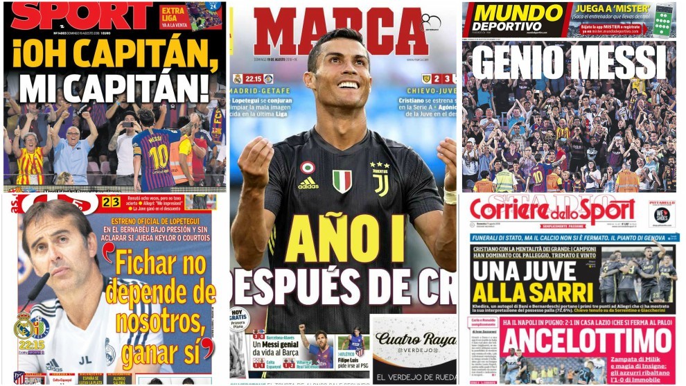 A Messi double and Cristianos debut in Italy capture the headlines